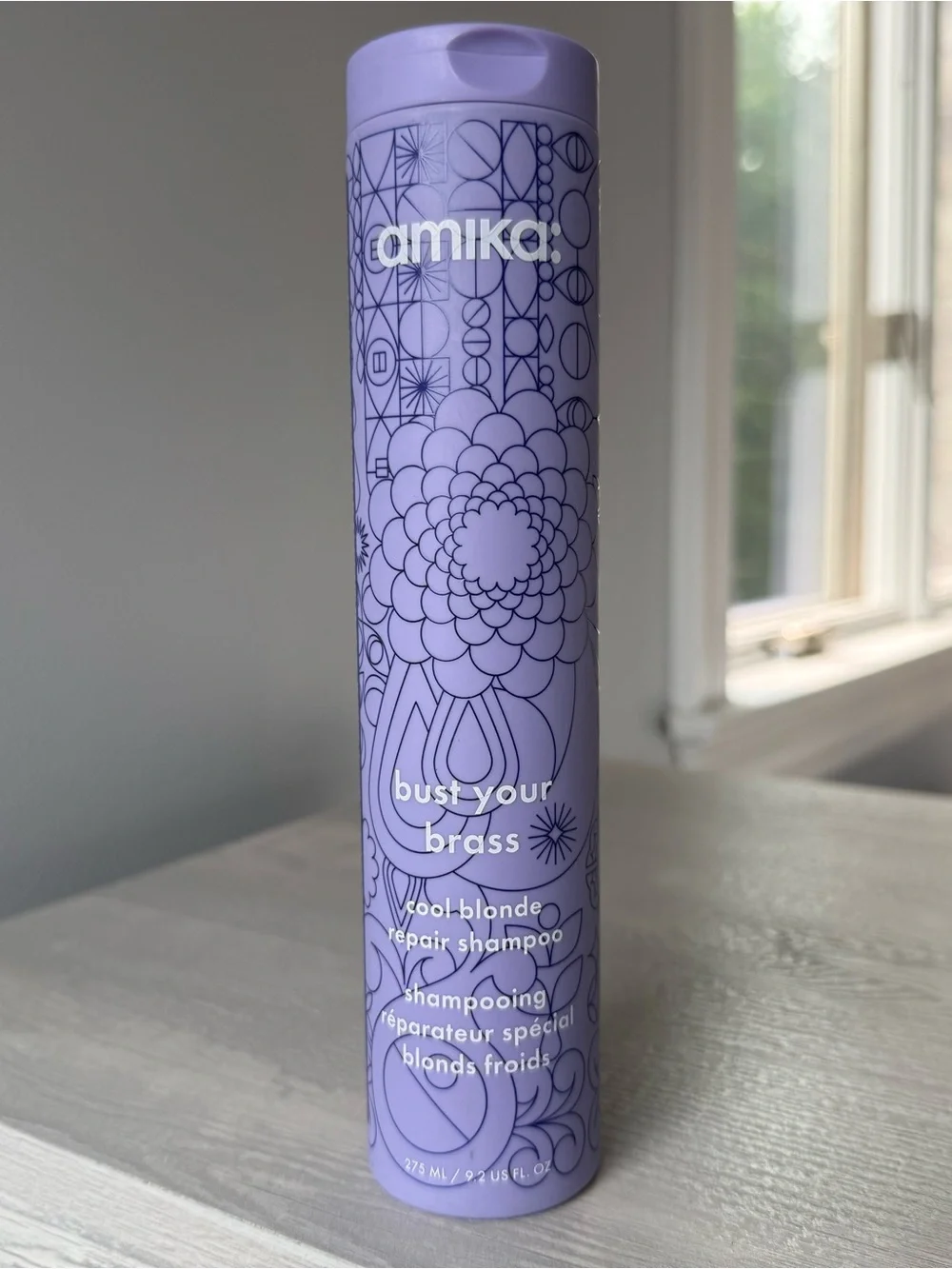 Amika Bust Your Brass Cool Blonde Repair Shampoo Full Size NEW